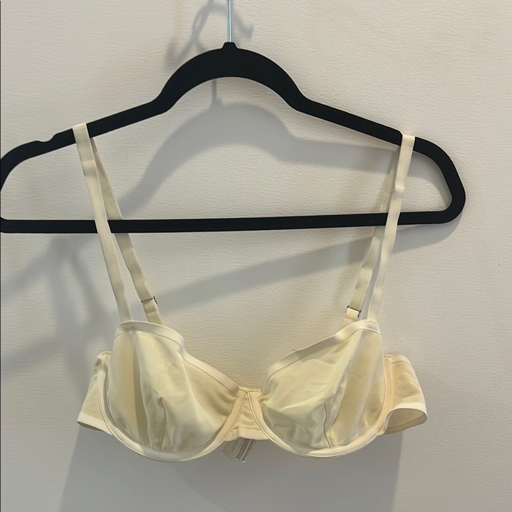 Cream Satin Bra